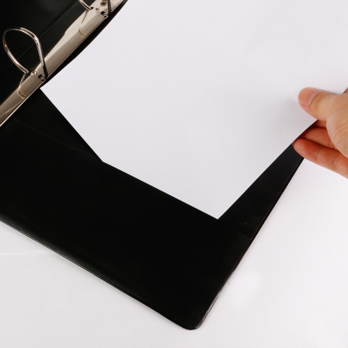 D-Ring Binder, Letter Size, Labor-Saving Design, Black, 1/Pack - Moustache® - 3" D-Ring