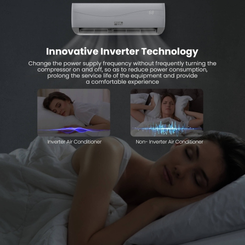 Climatiseur et radiateur miniature 12000&nbsp;BTU de Costway sans conduit, 17 SEER2 750 pi2 Pi