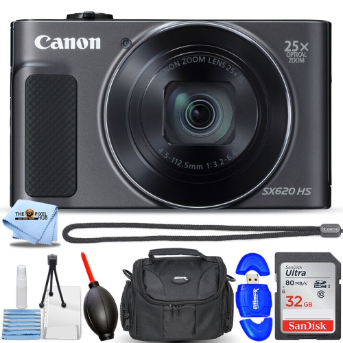 Canon PowerShot SX620 HS Digital Camera (Black) - 1072C001