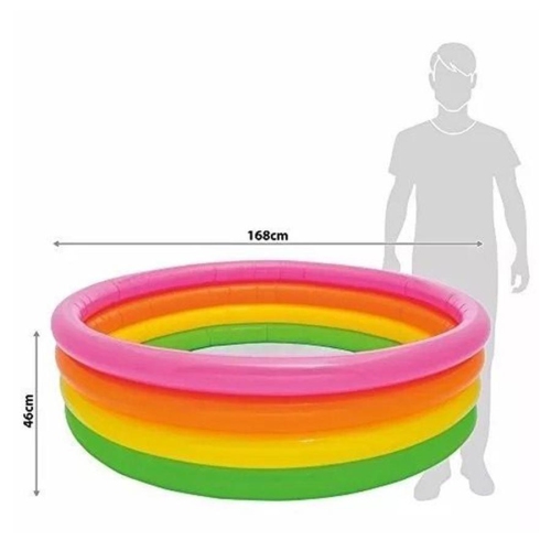 Intex - Children's Inflatable Pool, 66 '' x 18 '', Rainbow