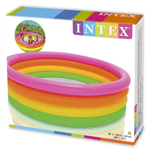 Intex - Children's Inflatable Pool, 66 '' x 18 '', Rainbow