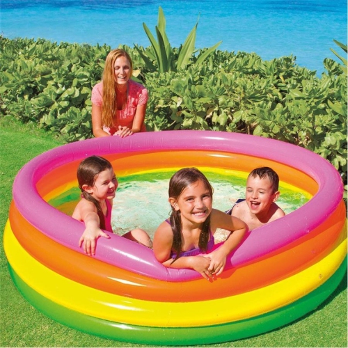 Intex - Children's Inflatable Pool, 66 '' x 18 '', Rainbow