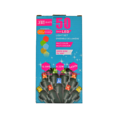 MAISON CONCEPTS INC  50 Lt 5MM Led Indoor/outdoor Light Set (Multi Bulbs) - Set Of 2