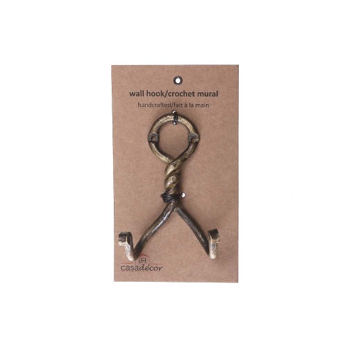 Double Twist Iron Wall Hook - Set of 4