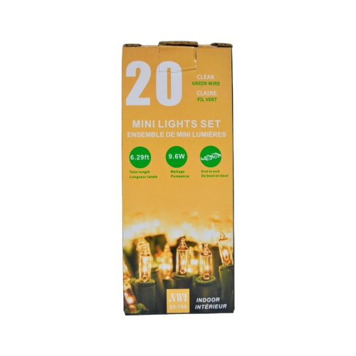 MAISON CONCEPTS INC  20 Lt Indoor Mini Light Set (Clear Bulbs) - Set Of 2