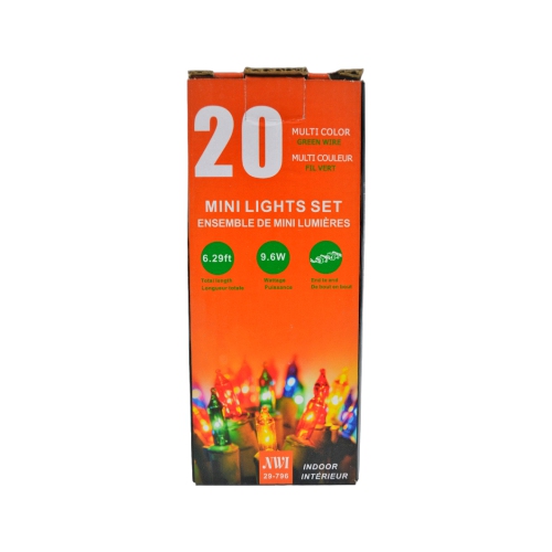 MAISON CONCEPTS INC  20 Lt Indoor Mini Light Set (Multi Bulbs) - Set Of 2