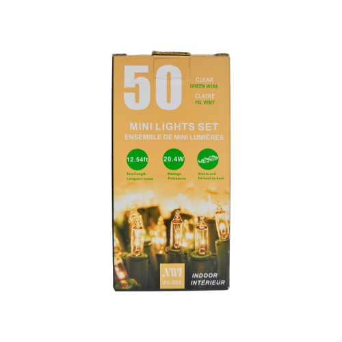 MAISON CONCEPTS INC  50 Lt Indoor Mini Light Set (Clear Bulbs) - Set Of 2