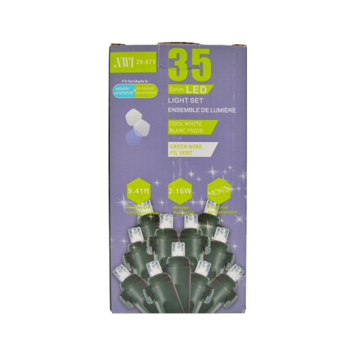 MAISON CONCEPTS INC  35 Lt 5MM Led Indoor/outdoor Light Set (Clear Bulbs) - Set Of 2