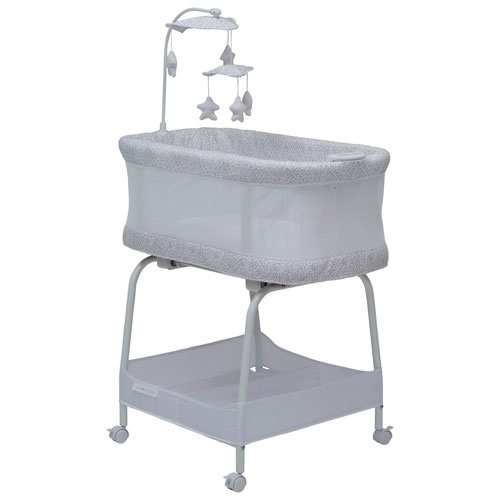 Berceau Sweet Breeze de Delta Children avec filet Airflow - Blanc/Gris
