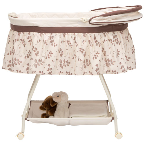 Delta Children Deluxe Sweet Beginnings Bassinet Cream Brown Best Buy Canada