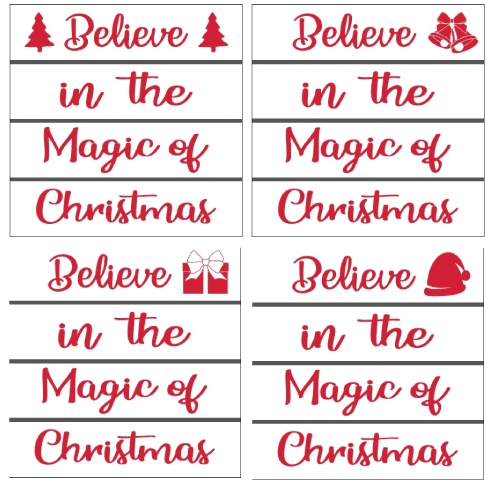 S/4 Wooden Enamel Coasters