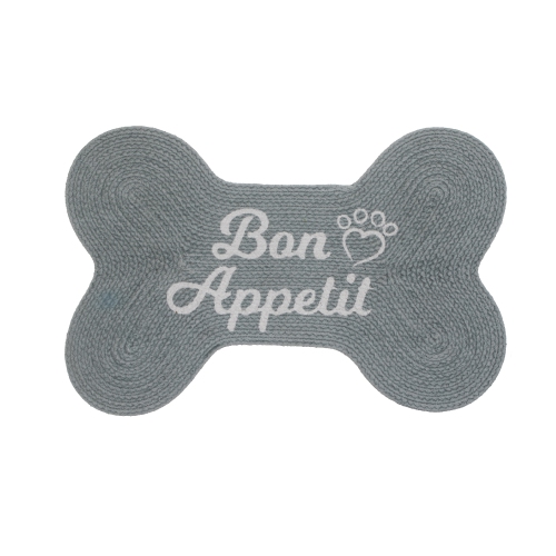 MAISON CONCEPTS INC  Braided Cotton Bone Shape Pet Mat (Bon Appetit)