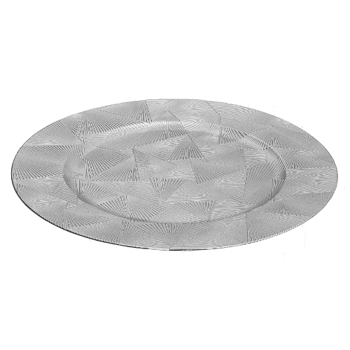 MAISON CONCEPTS INC  Charger Plate (Trinity) (Silver) (13") - Set Of 6