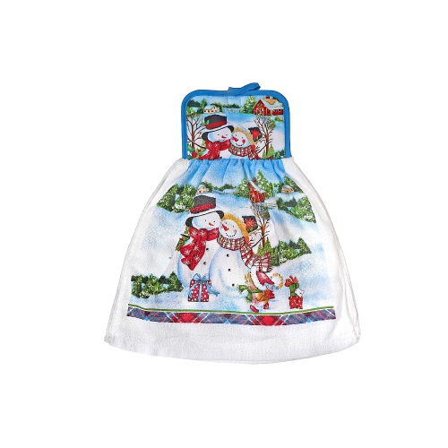 MAISON CONCEPTS INC  Tie Hand Towel (Snowman Couple) - Set Of 2