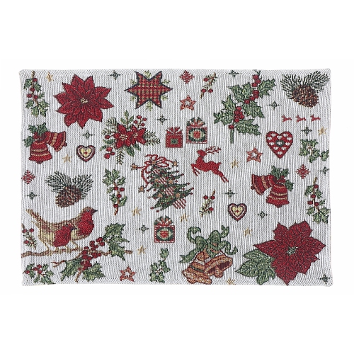 MAISON CONCEPTS INC  Tapestry Placemat (Holiday Festivities) (13 X 18) - Set Of 12