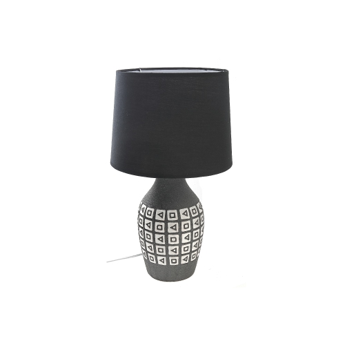 MAISON CONCEPTS INC  Ceramic Table Lamp With Shade (Geo Block)