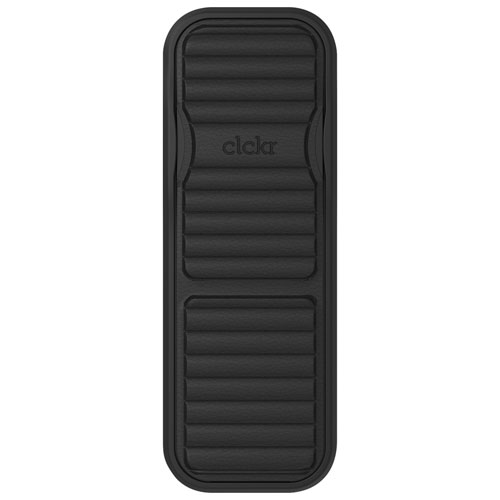 CLCKR Universal Cell Phone Grip & Stand - Pebbled Black