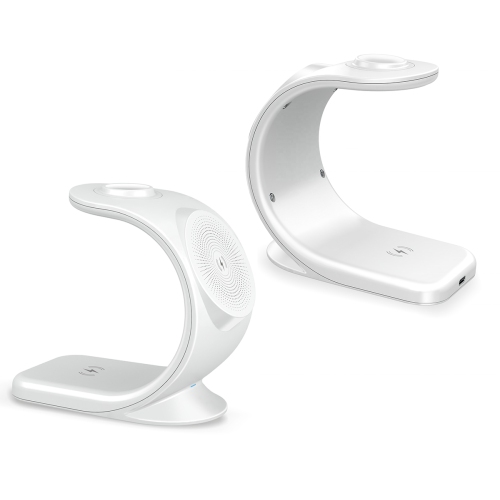 navor 3-in-1 Dock Station Compatible with iPhone 13/12, iWatch Series 1/2/3/4/5/6/7, Compatible with AirPods 1/2/3, Docking Stand Compatible with Qi