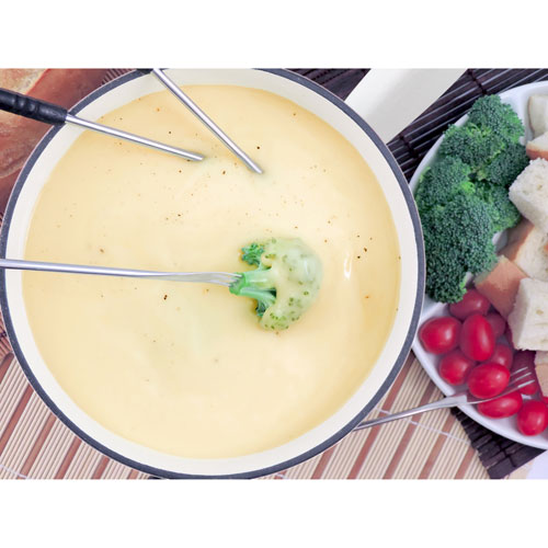 Swissmar Lugano 9-Piece Cast Iron Fondue Set - White