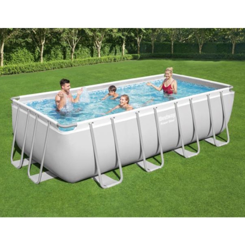 Bestway Power Steel™ 16' x 8' x 48"/4.88m x 2.44m x 1.22m Rectangular Pool Set prime choice for families because of its superior steel frame design