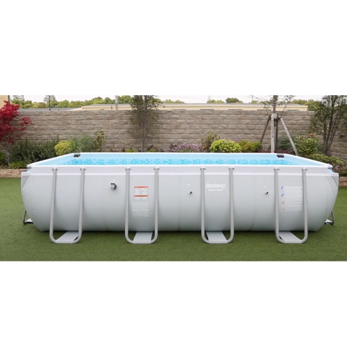Bestway Power Steel™ 16' x 8' x 48"/4.88m x 2.44m x 1.22m Rectangular Pool Set prime choice for families because of its superior steel frame design