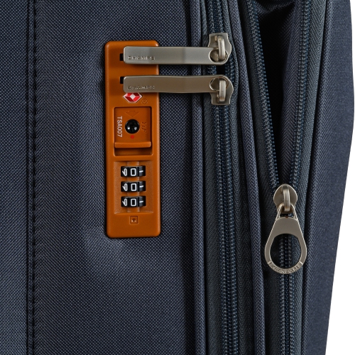 CHAMPS Ensemble de 3 valises à coté souple de la collection "Classic" à 4 roues latérales -Gris