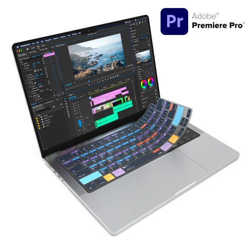 JCPal VerSkin Adobe Premiere Pro Shortcuts Keyboard Protector for MacBook Air 13.6" & MacBook Pro 14" and 16" (M1 2021/ M2 2023 Models)