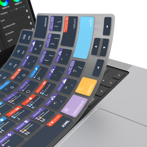JCPal VerSkin Adobe Premiere Pro Shortcuts Keyboard Protector for MacBook Air 13.6" & MacBook Pro 14" and 16" (M1 2021/ M2 2023 Models)