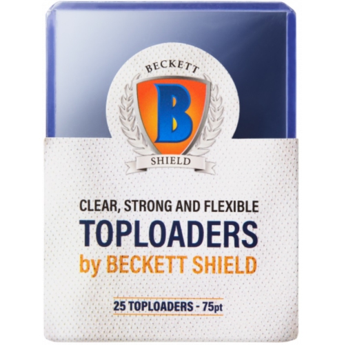 Arcane Tinmen 3" x 4" Beckett Shield 75pt Toploader 75PT 25 Hard Plastic Sleeves