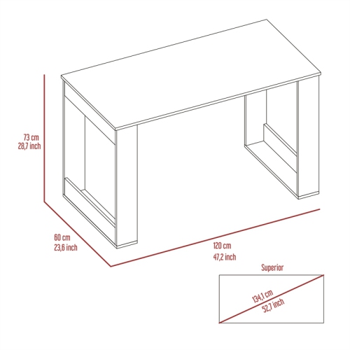 Tuhome Oak Modern Engineered Wood Oviedo 120 Computer Desk