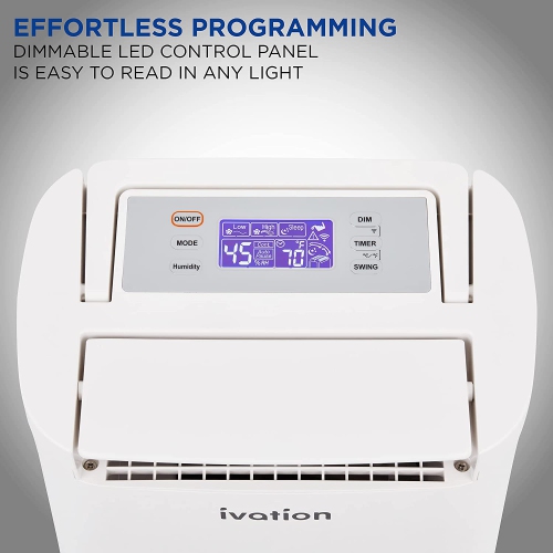 Ivation Smart WIFI Dehumidifier, Compact 19-Pint Desiccant Home Dehumidifier with Drain Hose & Smartphone Control | Ideal for Spaces Up to 410 Sq/Ft