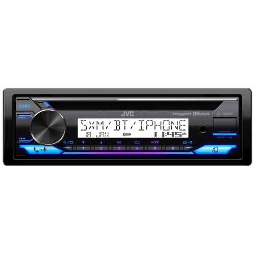 JVC KD-T92MBS - Récepteur CD avec Bluetooth 4.2, Marine/MotorSport, Noir