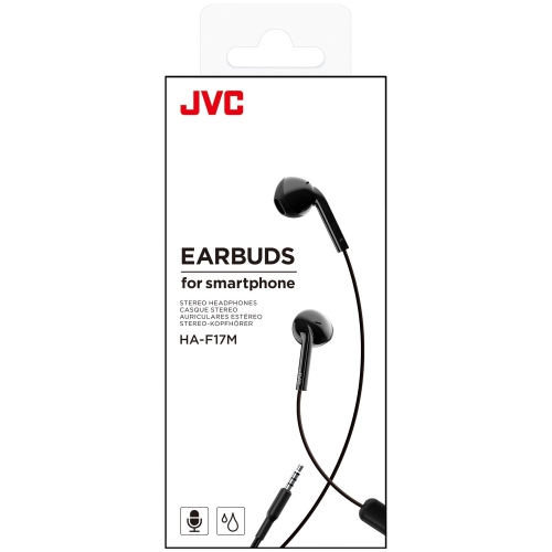 JVC HA-F17M-B - Wired In-Ear Headphones with Integrated Remote and Microphone, Black