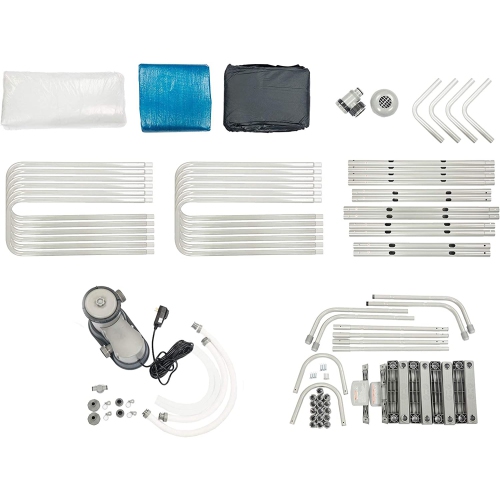 Bestway Power Steel 18' x 9' x 48" Rectangular Frame Pool Set.Extra strength side walls heavy duty built designed to provide fun in the sun for many