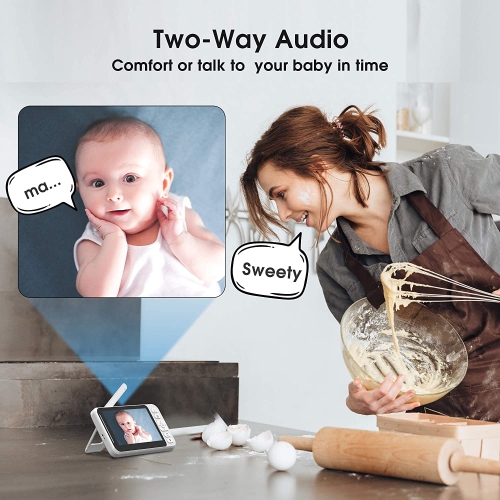 Dragon Touch E40 Video Baby Monitor with Camera and Audio,4.3" Split Screen Baby Camera by DRAGON TOUCH - Open Box condition - Image 2