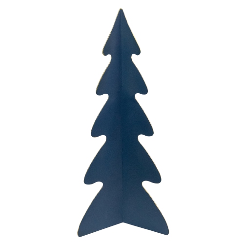 NORTHLIGHT  15" Triangular Christmas Tree With A Curved Design Tabletop Decor In Blue