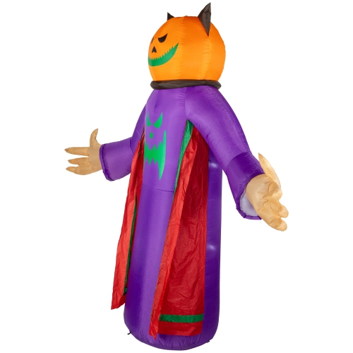 8' Lighted Jack-O-Lantern Grim Reaper Inflatable Outdoor Halloween Decoration