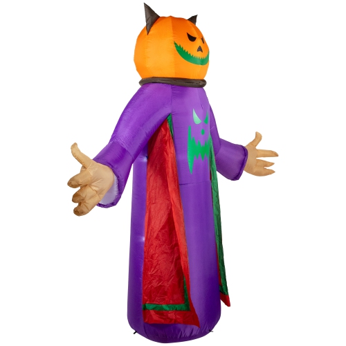 8' Lighted Jack-O-Lantern Grim Reaper Inflatable Outdoor Halloween Decoration