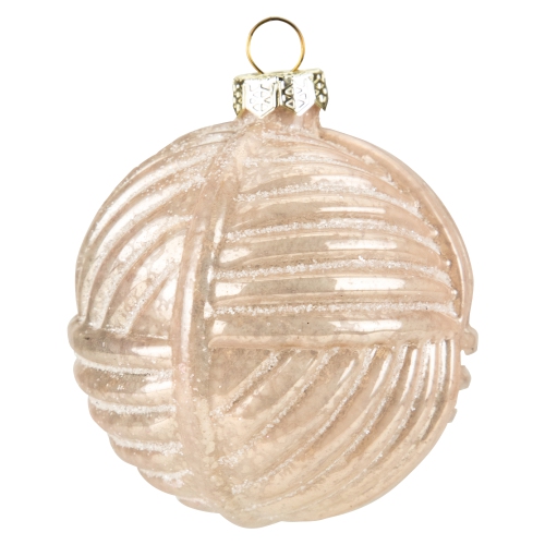 3" Pink Woven Mercury Glass Ball Christmas Ornament