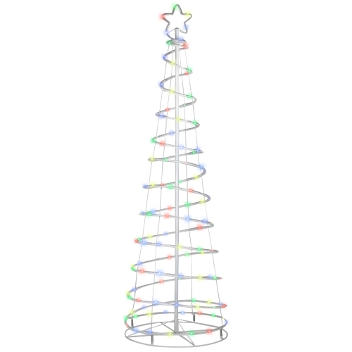 Arbre de Noël d'extérieur en spirale à lumières à DEL multiples qui changent de couleur, 6 pi