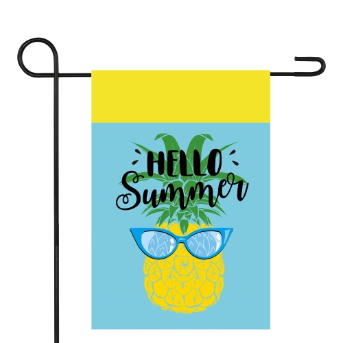 NORTHLIGHT  Hello Summer Pineapple Outdoor Garden Flag 12.5" X 18"