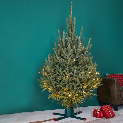 Support pour arbre de Noël en métal vert – pour arbres jusqu'à 9 pi de hauteur