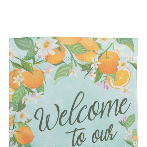 Welcome to Our Home Oranges Outdoor Garden Flag 12.5" x 18"