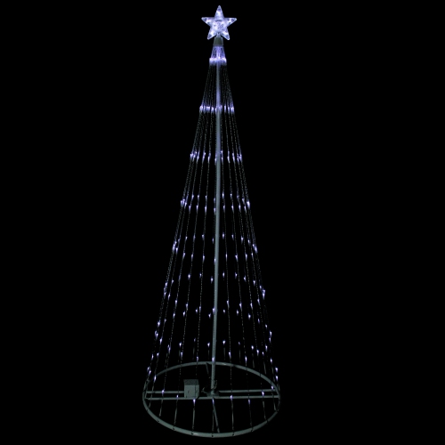 9' White LED Lighted Show Cone Christmas Tree Outdoor Decoration