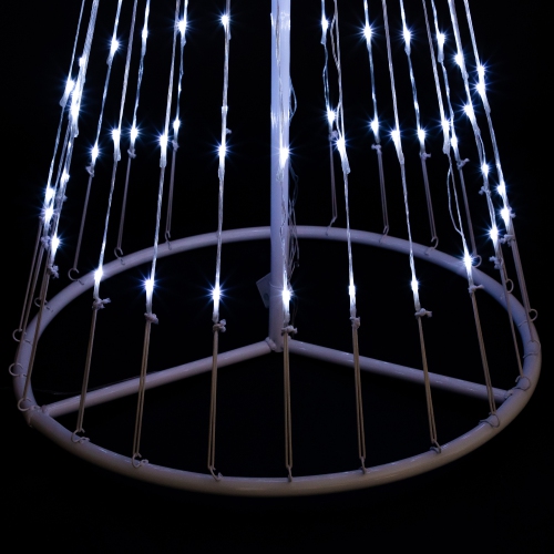 9' White LED Lighted Show Cone Christmas Tree Outdoor Decoration