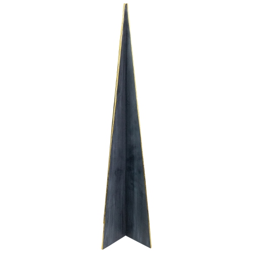 20" Blue and Gold Triangular Christmas Tree Tabletop Decor