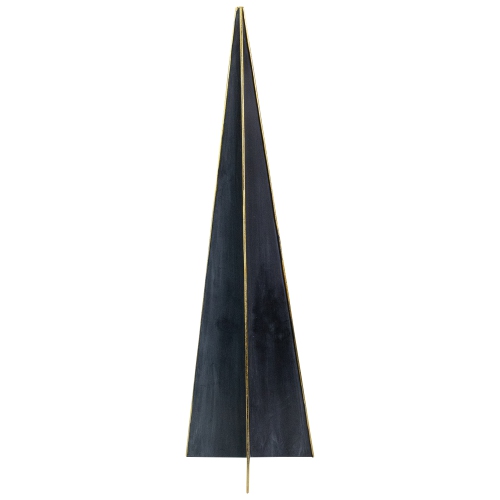 20" Blue and Gold Triangular Christmas Tree Tabletop Decor