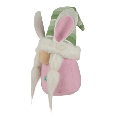 13" Pink and Green Girl Easter Bunny Gnome