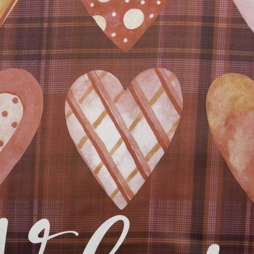 Be My Valentine Plaid and Heart Outdoor House Flag 28" x 40"