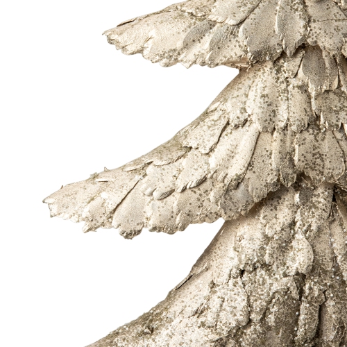 18" Layered Bronze Tree with Wood Base Christmas Decoration